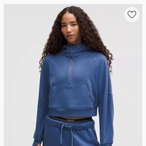 lululemon Blue Scuba Oversized Half-Zip Hoodie M/L